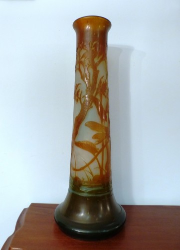 Emile Gallé - Très grand vase aux Libellules - Galerie Vaudemont