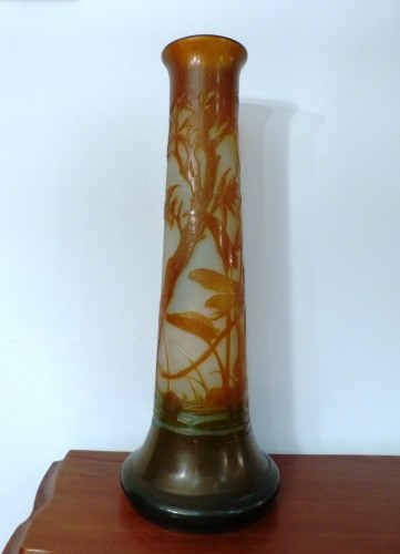 Emile Gallé - Très grand vase aux Libellules - Galerie Vaudemont