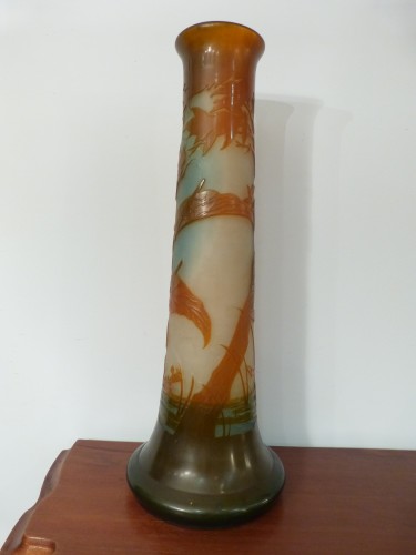 Emile Gallé - Très grand vase aux Libellules - Art nouveau