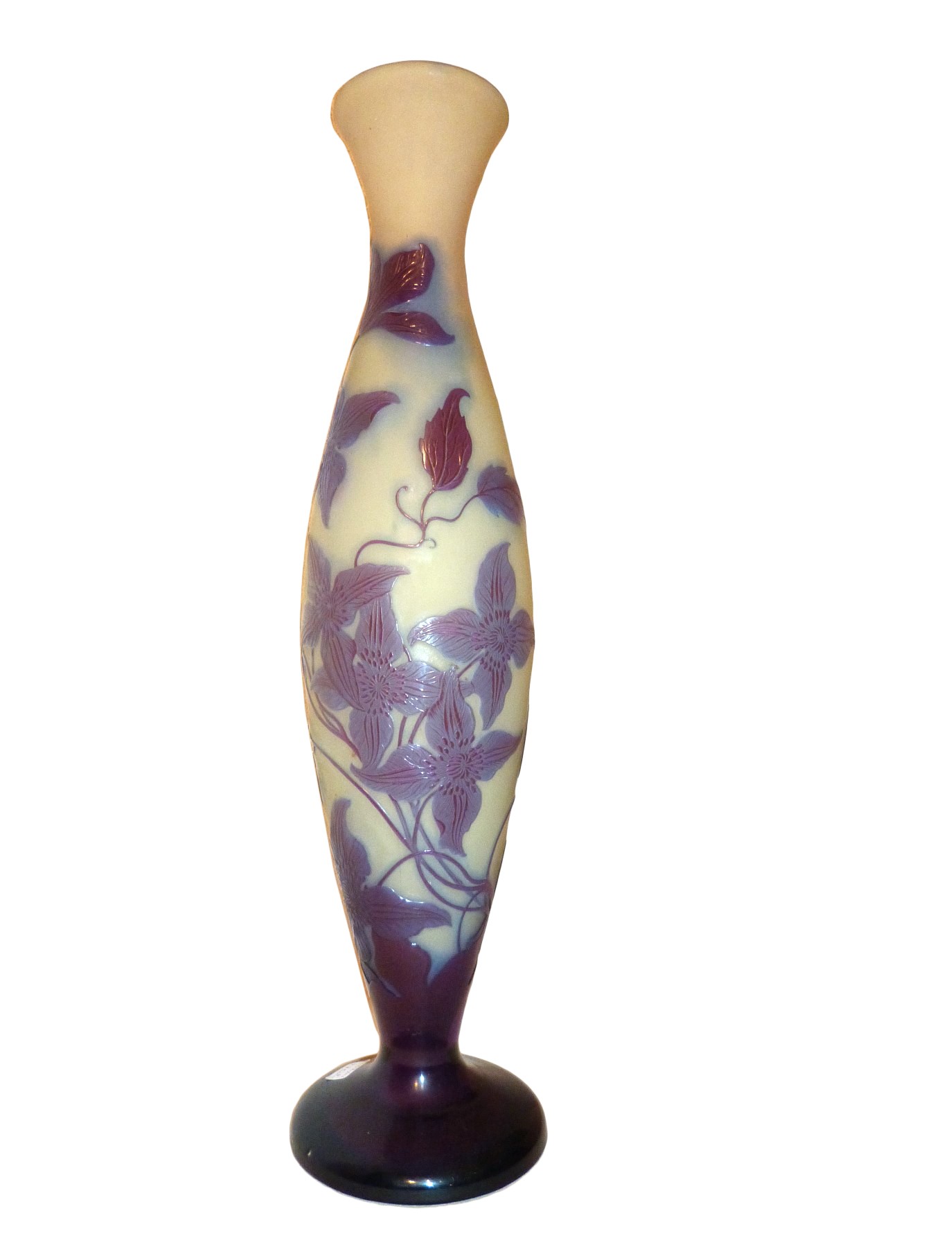 Download Emile Gallé - Vase aux clématites bleues - XXe siècle - N.79082