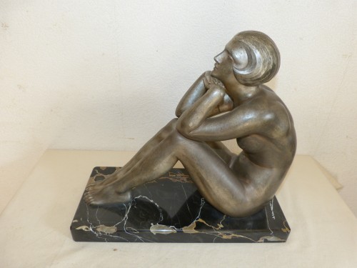 Sculpture Sculpture en Bronze - Maurice Guiraud-Rivière (1881 - 1947) -  La pensée