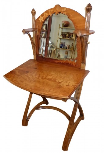 Louis Majorelle - Bureau coiffeuse Art nouveau aux Orchidées et Hannetons