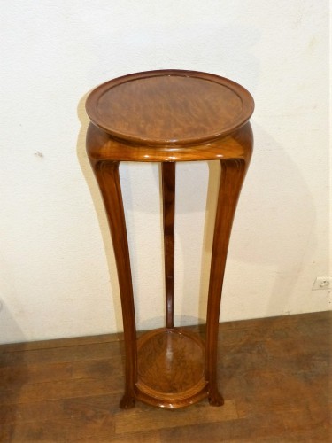 Ecole de Nancy, Art nouveau pedestal table in Tamo - Furniture Style Art nouveau