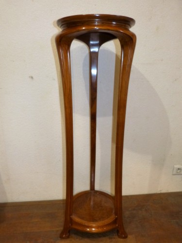 Furniture  - Ecole de Nancy, Art nouveau pedestal table in Tamo