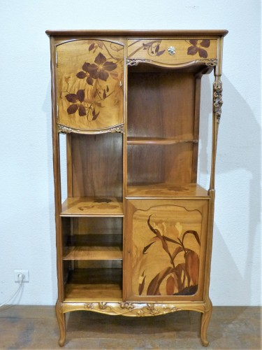 Mobilier Bibliothéque, vitrine - Louis Majorelle - Etagère aux clématites