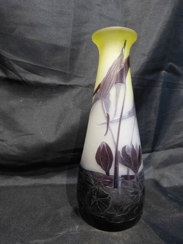 Emile Gallé vase with Sagittarius and water lilies  - 