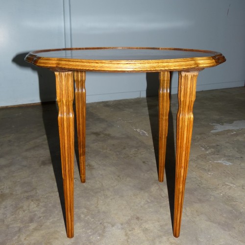 XXe siècle - Emile Gallé, table basse Art Nouveau - Le geai des chênes