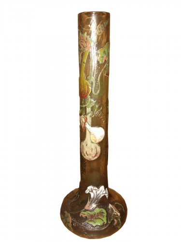 Cristallerie Gallé - Vase  aux coloquintes, Art Nouveau