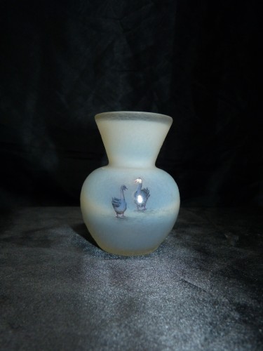 Daum Nancy - Art nouveau vase The goose keeper - 