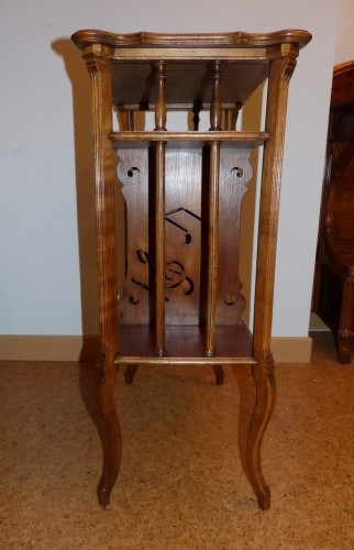 Emile Gallé - Casier à partitions décor de rossignol dans un cerisier - Art nouveau