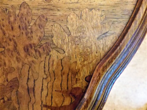 Emile Gallé, table basse Art Nouveau - La Pie dans le chêne - Galerie Vaudemont