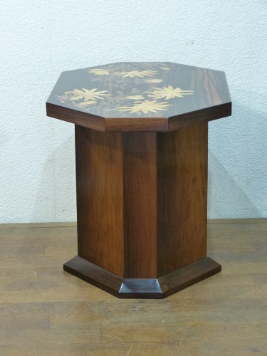 Emile Gallé - Art nouveau coffee table with Japanese decoration Magnolia - 