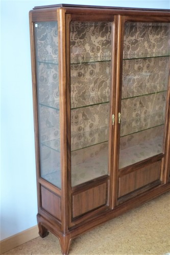 Art nouveau Cabinet in mahogany and rosewood attributed to the House of Majorelle. - Furniture Style Art nouveau