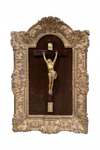 A Regence framed crucifix
