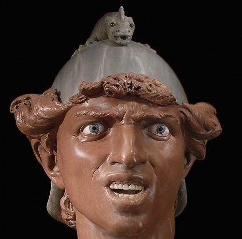Mars, bust in polychrome marbles - Sculpture Style 
