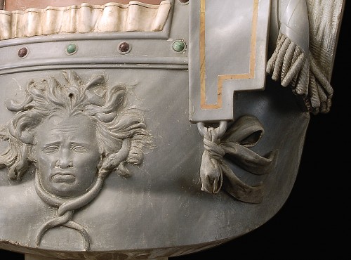 Sculpture  - Mars, bust in polychrome marbles