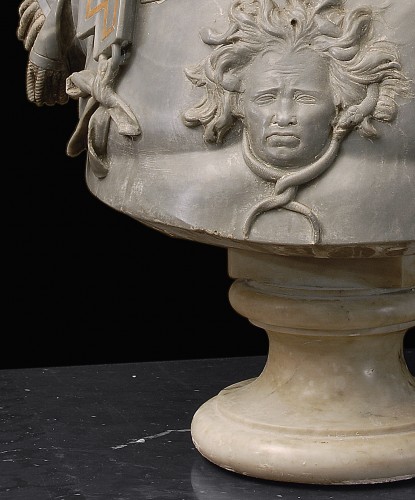 Mars, buste en marbres polychromes - Galerie Wanecq