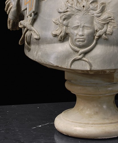 Mars, bust in polychrome marbles - 