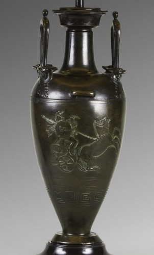Vase fuseau monté en lampe - Luminaires Style 