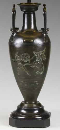 Luminaires Lampe - Vase fuseau monté en lampe