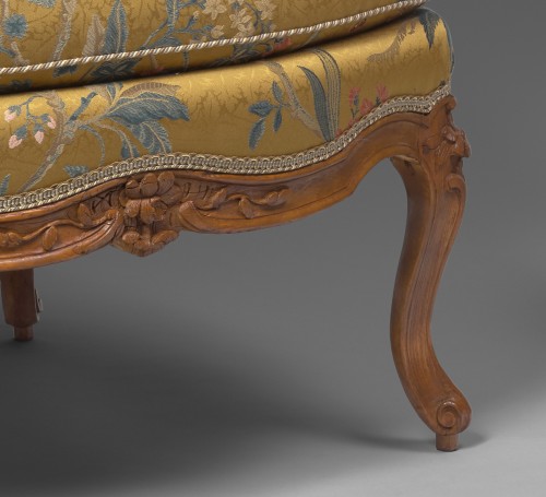 Sièges Fauteuil & Bergère - Large paire de bergères d'époque Louis XV, estampillée Etienne Meunier