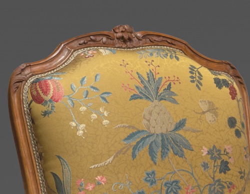 Large paire de bergères d'époque Louis XV, estampillée Etienne Meunier - Galerie Wanecq