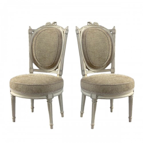 A pair of Louis XVI period chairs