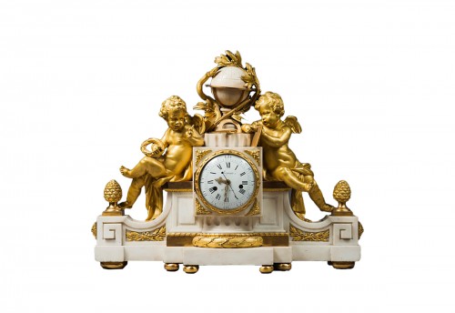 Clock "L'éloquence et l'astronomie" Transitional Louis XV-Louis XVI period