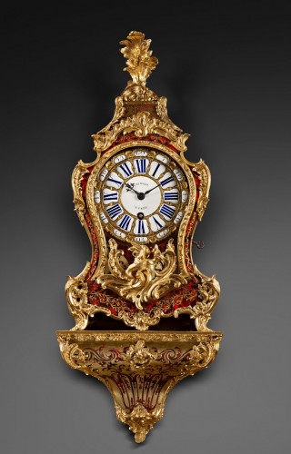 Cartel Louis XV et son socle - Horlogerie Style Louis XV