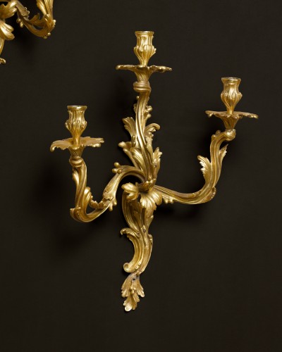 Paire d'appliques d'époque Louis XV - Luminaires Style Louis XV