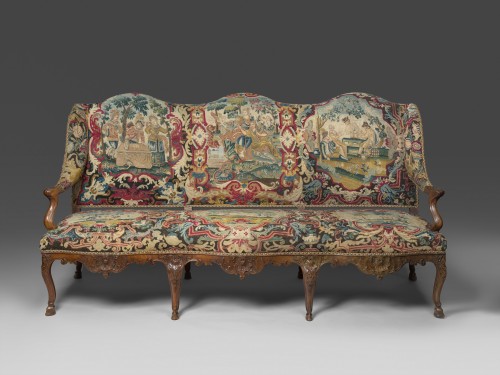 Rare Regence period settee and four large armchairs - Seating Style French Regence