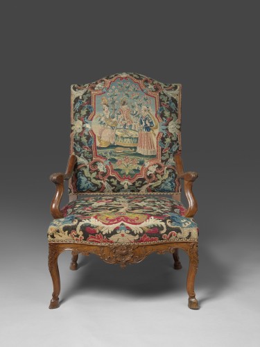 Seating  - Rare Regence period settee and four large armchairs