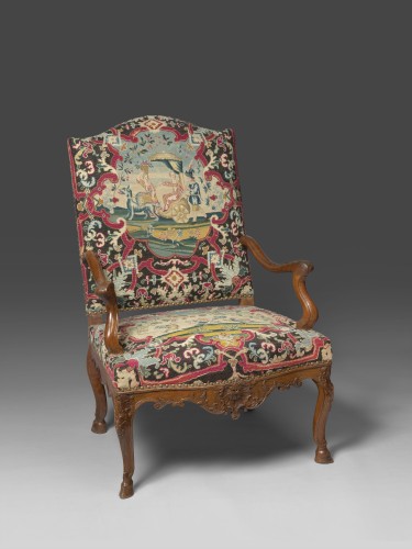 Rare Regence period settee and four large armchairs - French Regence