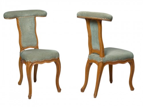 A Louis XV pair of Chairs &quot;voyeuses&quot;