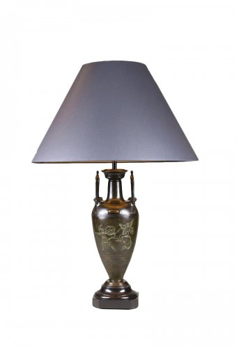 Patinated bronze 19th Century lamp