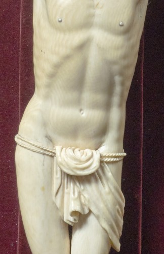 Christ en ivoire encadré, XVIIe siècle - Louis XIV
