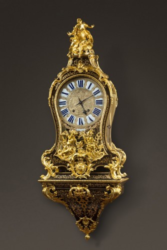 Cartel et son socle d'époque Régence - Le Boulenger à Rouen - Horlogerie Style Régence