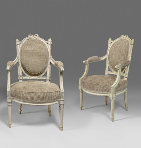 XVIIIe siècle - Paire de fauteuils d'époque Louis XVI