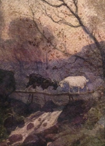 Henri-Joseph Harpignies (1819 -1916) - Les deux chèvres - Tableaux et dessins Style 
