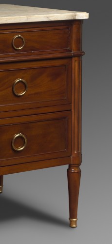 Furniture  - A large Louis XVI mahogany commode Stamped Feurstein and JMs