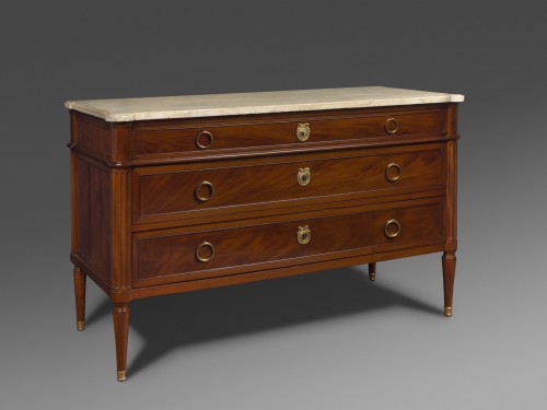 A large Louis XVI mahogany commode Stamped Feurstein and JMs - 