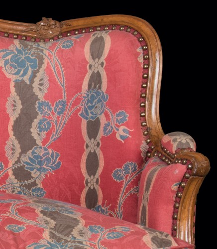 Seating  - A Louis XV canapé corbeille Stamped FRC. Reuze and JME