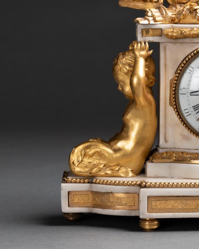 Horlogerie Pendule - Pendule d'époque Louis XVI aux attributs de la France et de la Maison de Savoie