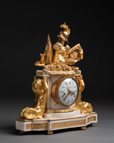 XVIIIe siècle - Pendule d'époque Louis XVI aux attributs de la France et de la Maison de Savoie