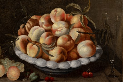 Tableaux et dessins Tableaux XVIIe siècle - Nature Morte aux fruits - Entourage Jacob Van Es ( 1599-1666)