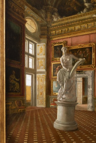 Tableaux et dessins Tableaux XIXe siècle - Santi Corsi - L'intérieure de la salle de Jupiter au palais Pitti