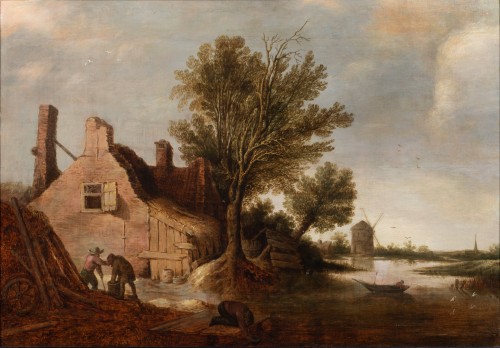 Paysage - Ecole hollandaise - Tableaux et dessins Style 