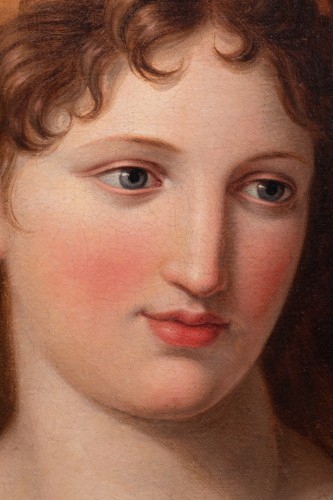 Tableaux et dessins Tableaux XIXe siècle - Etude d'une tête de femme - Ecole Italienne XIXe