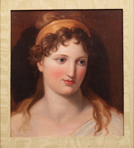 Etude d'une tête de femme - Ecole Italienne XIXe - Galerie William Diximus
