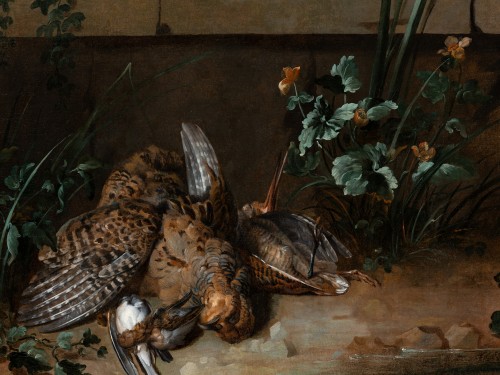 Tableaux et dessins Tableaux XVIIIe siècle - Nature Morte de petit Gibier - Attribué à Jean Baptiste Oudry et son atelier